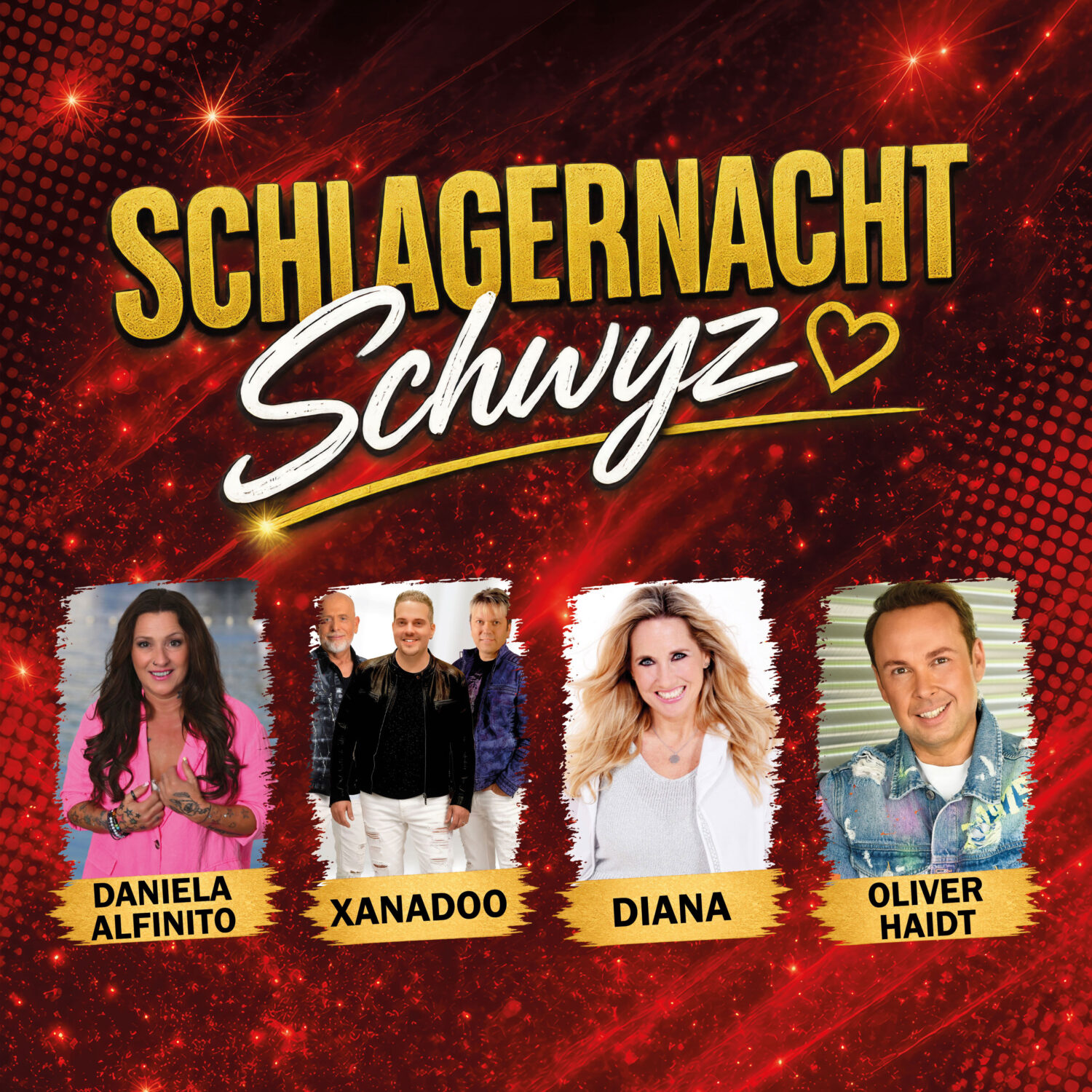 Schlagernacht Schwyz 2026: Vier Acts im MythenForum
